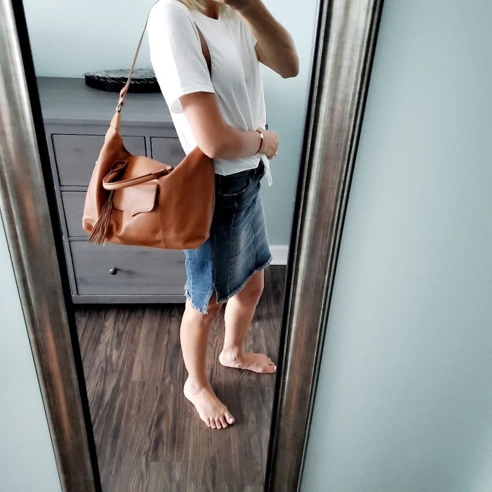 NEW The Sak Sierra Brown Convertible Satchel Bag